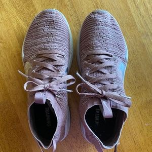 Nike Zoom pink rose gold trainers slip on